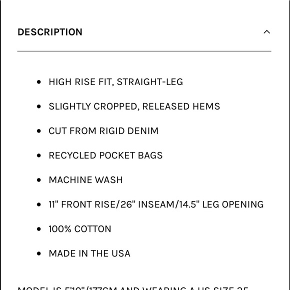 Frame Heritage Piper NWT Sz 30 - Picture 5 of 5